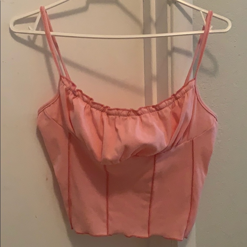 SHEIN Cropped Baby Pink Cami Top